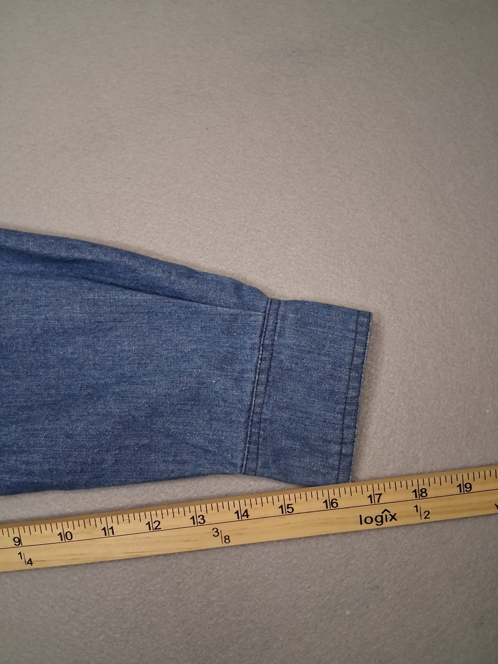 Vintage JG Hook USA Made Chambray Denim Button Down Shirt Women Sz M 100% cotton - Picture 6 of 7